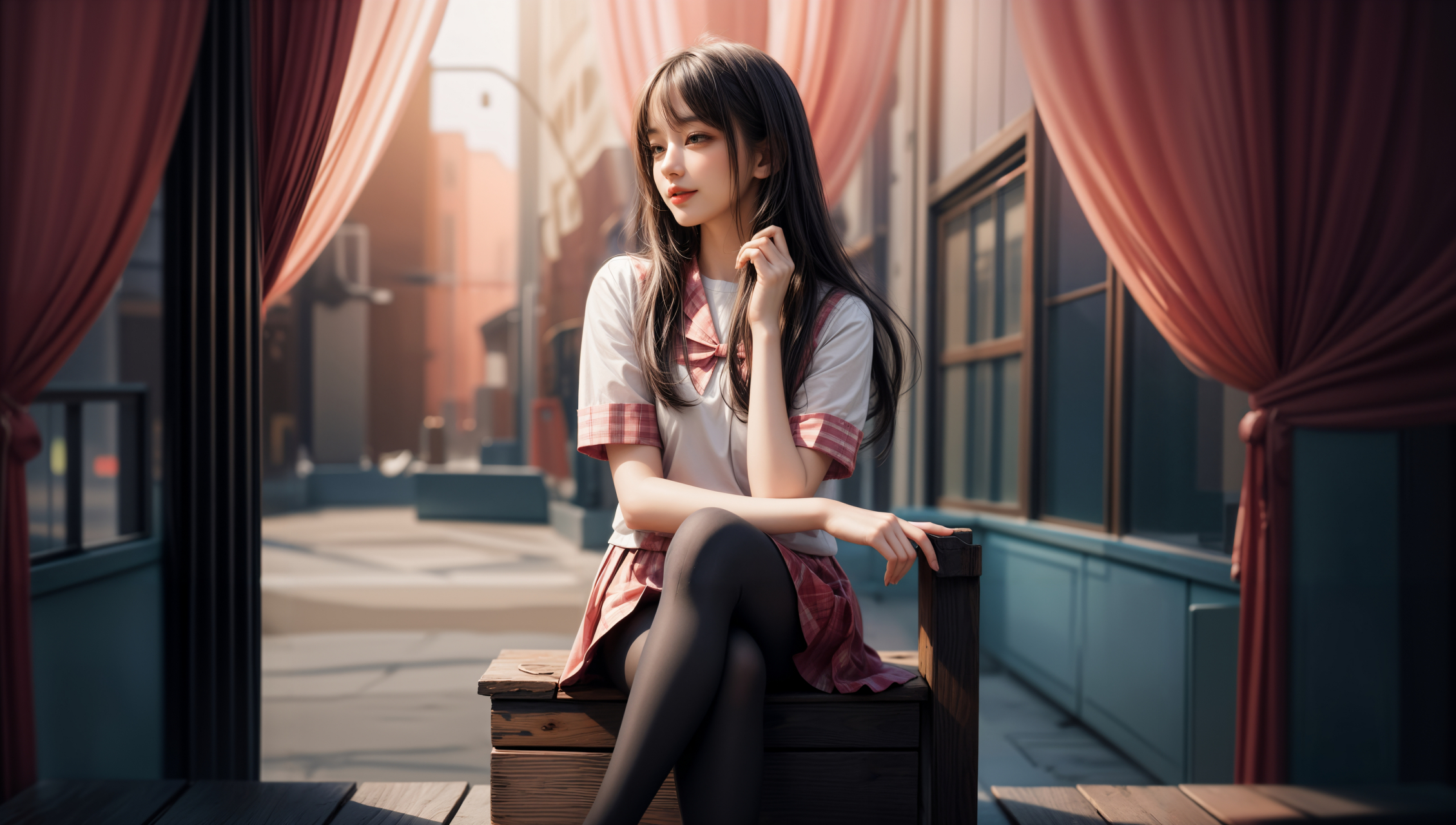 航拍祁连山南麓“高原桃花源”